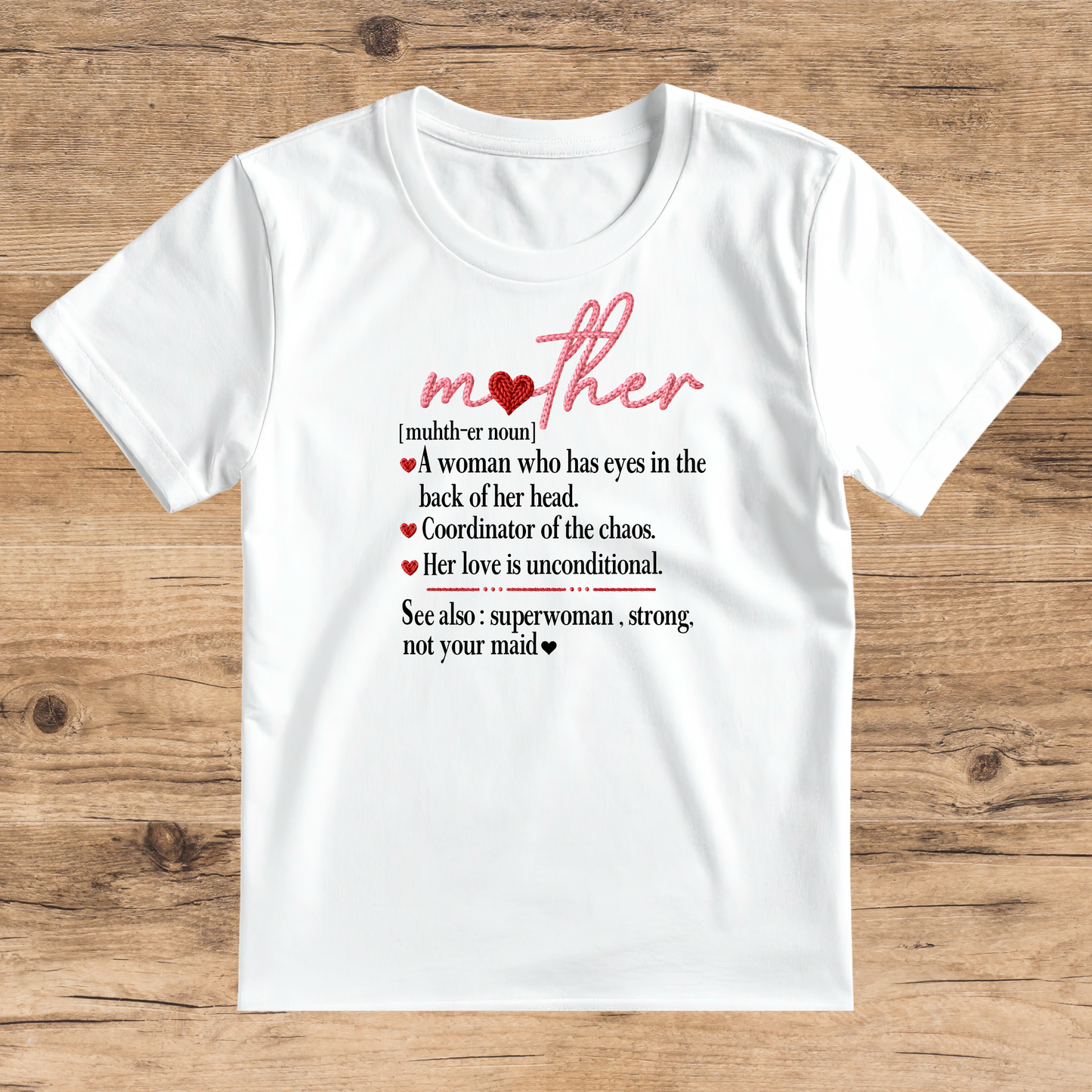 Mother's Definition Yarn print T-shirt