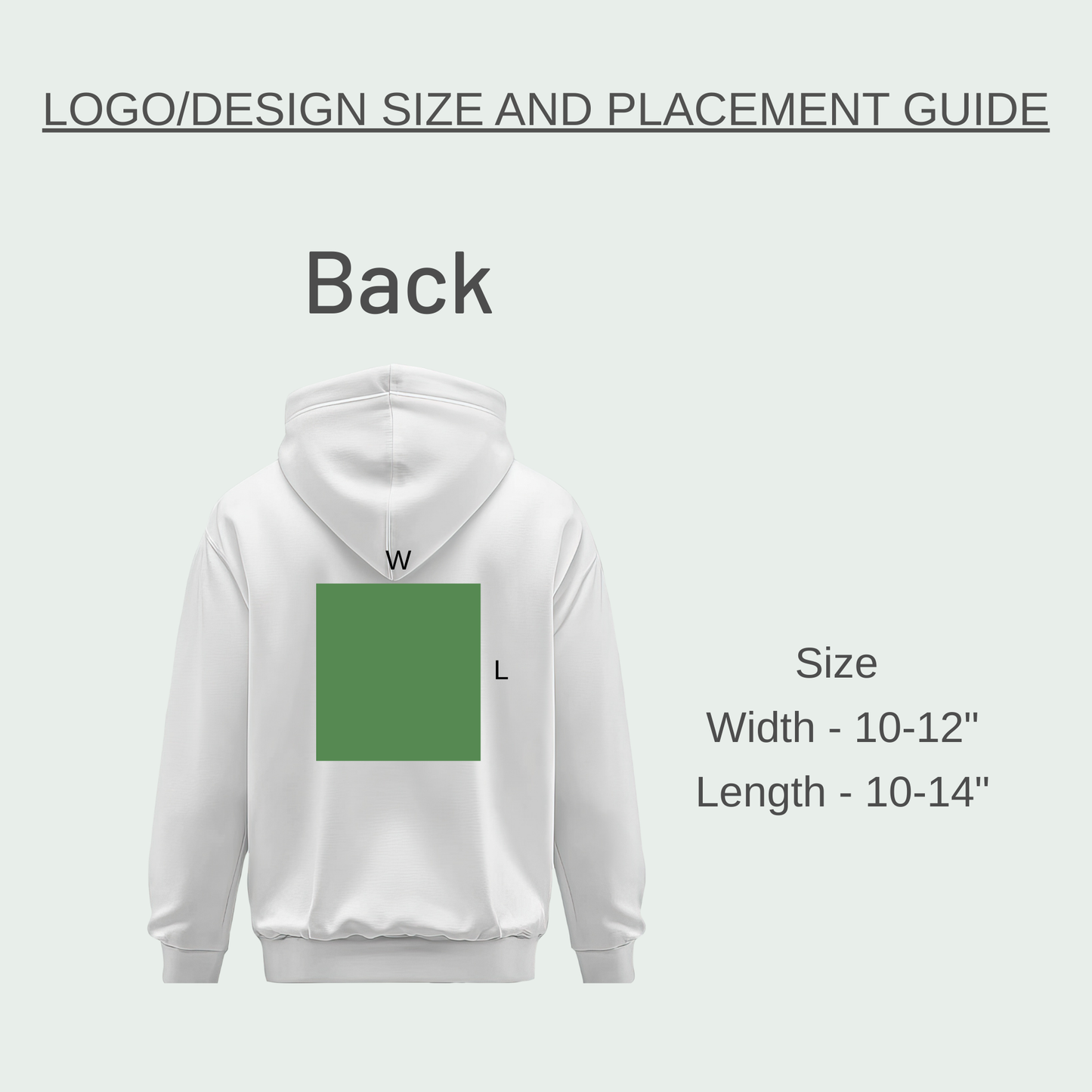 hoodie logo placement