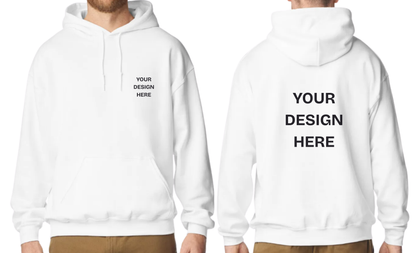 Custom Design Printed Hoodie (Design on Front pocket and Back)
