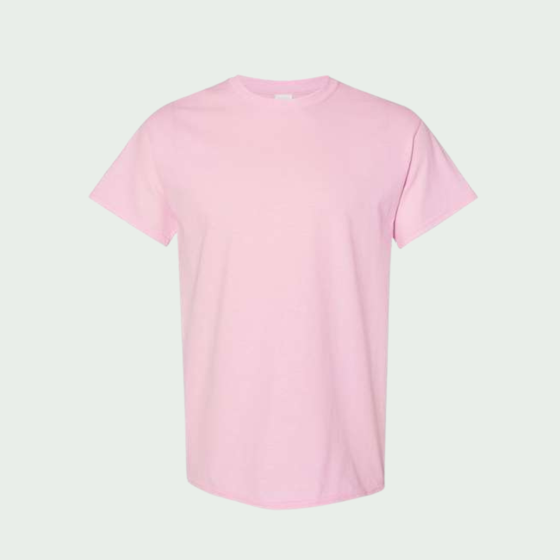 Pink t-shirt on a light gray background