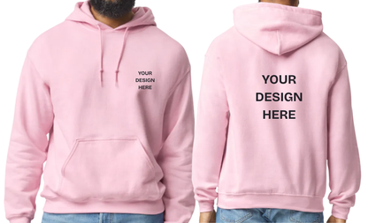Custom Design Printed Hoodie (Design on Front pocket and Back)