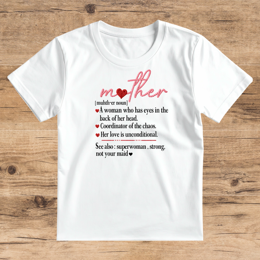 Mother's Definition Yarn print T-shirt