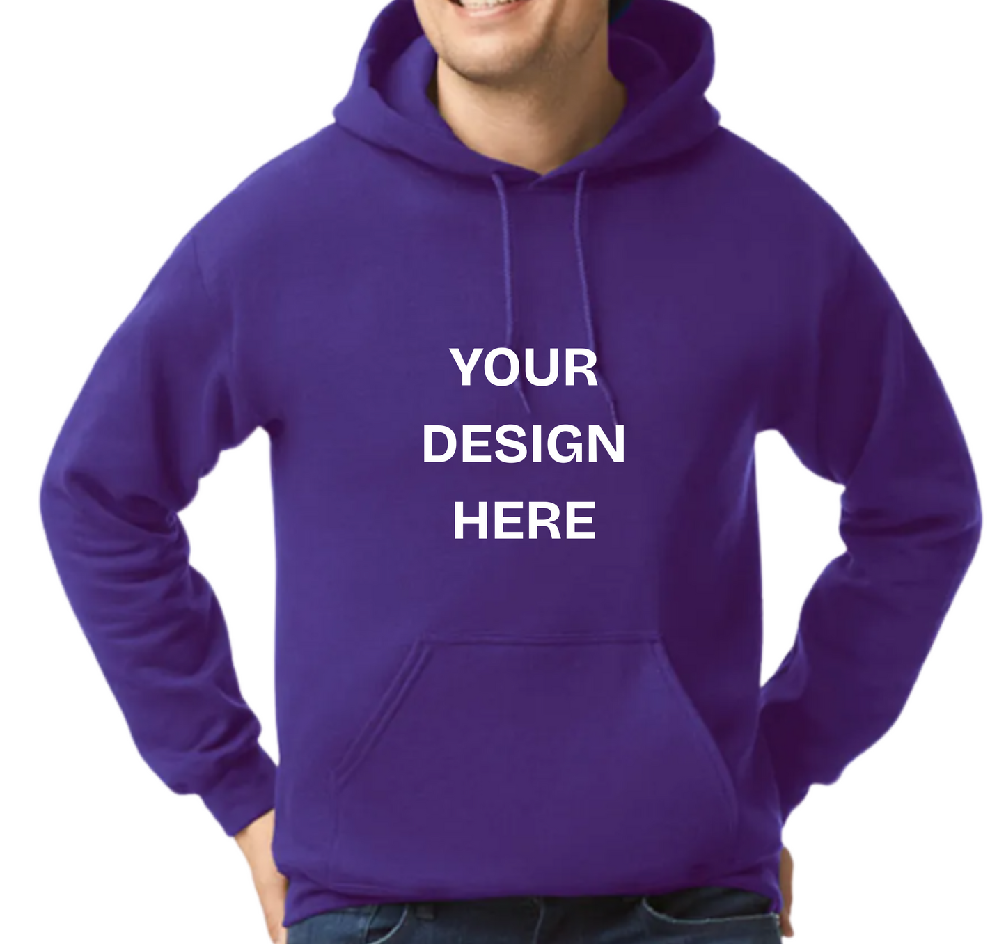 Custom Design Printed Hoodie (Design on front)