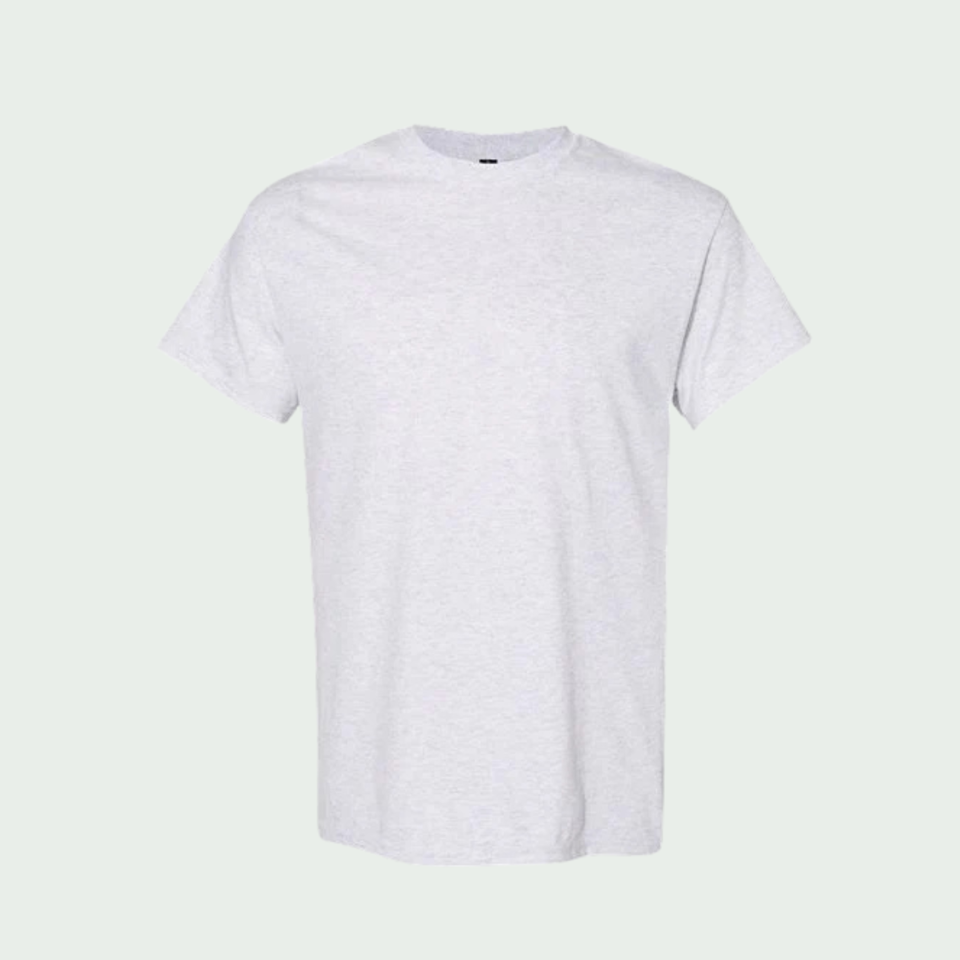 Plain Ash color t-shirt on a light gray background