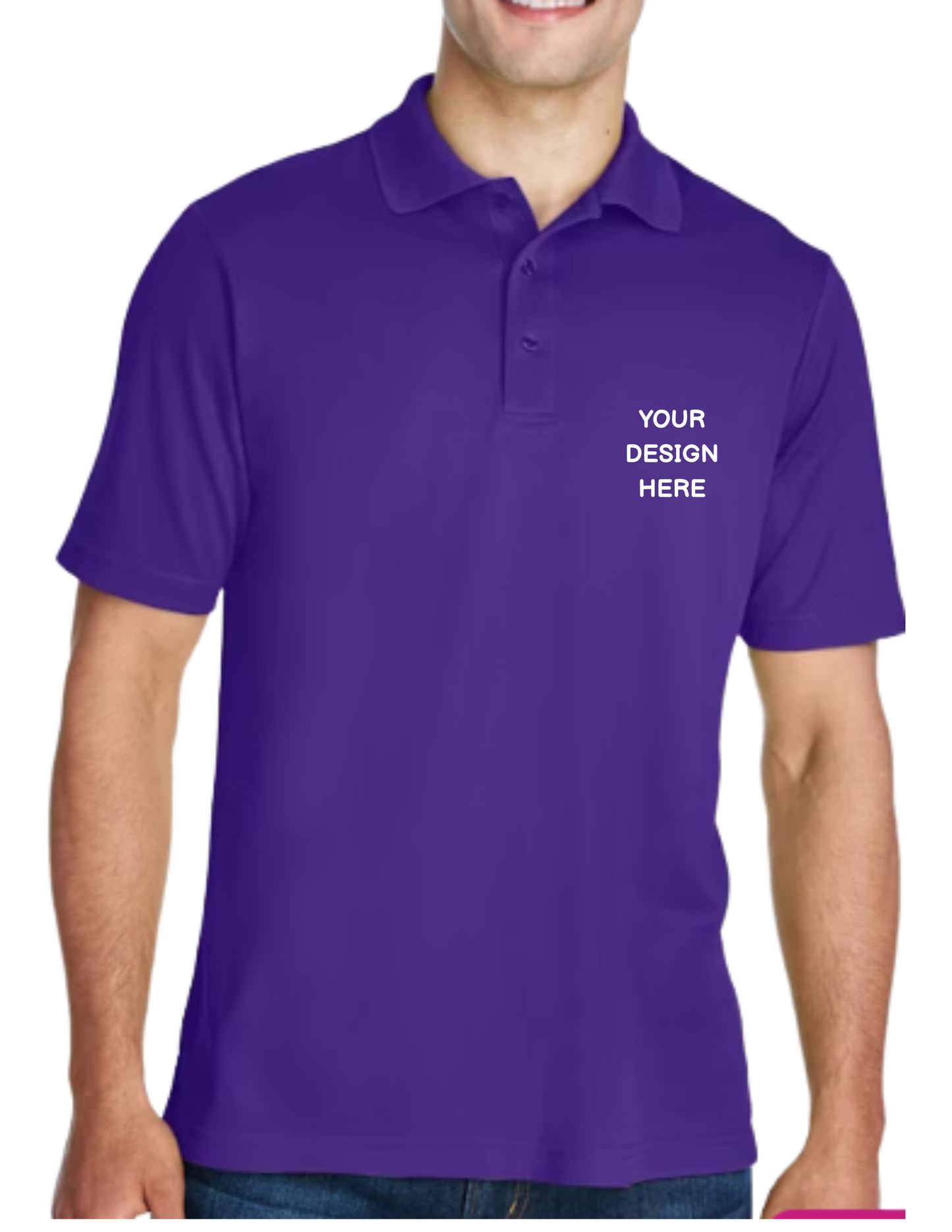 Custom design Dri fit Polo T-shirt (Print on front only)