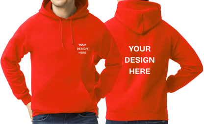 Custom Design Printed Hoodie (Design on Front pocket and Back)