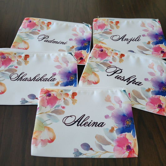 custom printed pencil/cosmetic bags