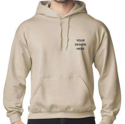 Custom Design Printed Hoodie (Design on front pocket area)