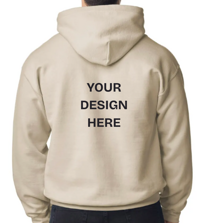 Custom Design Printed Hoodie (Design on back)