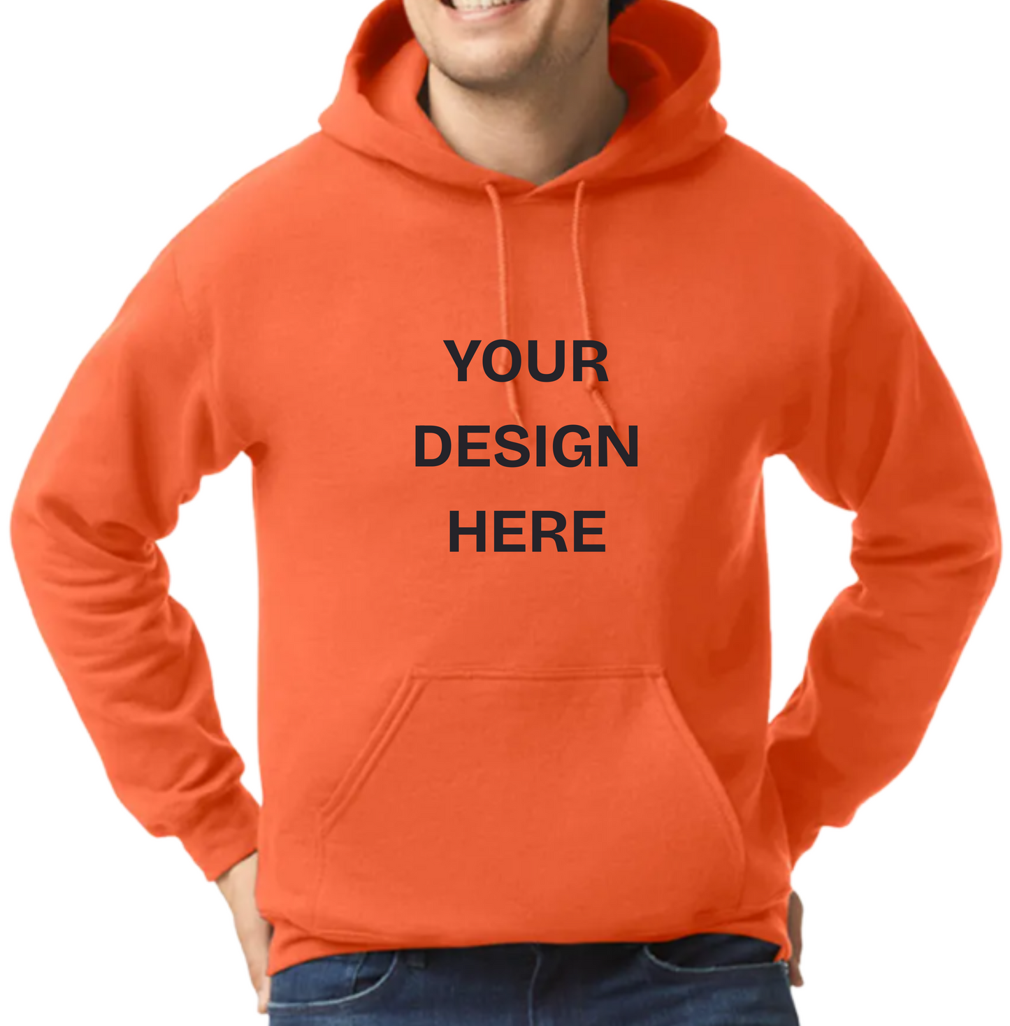 Custom Design Printed Hoodie (Design on front)
