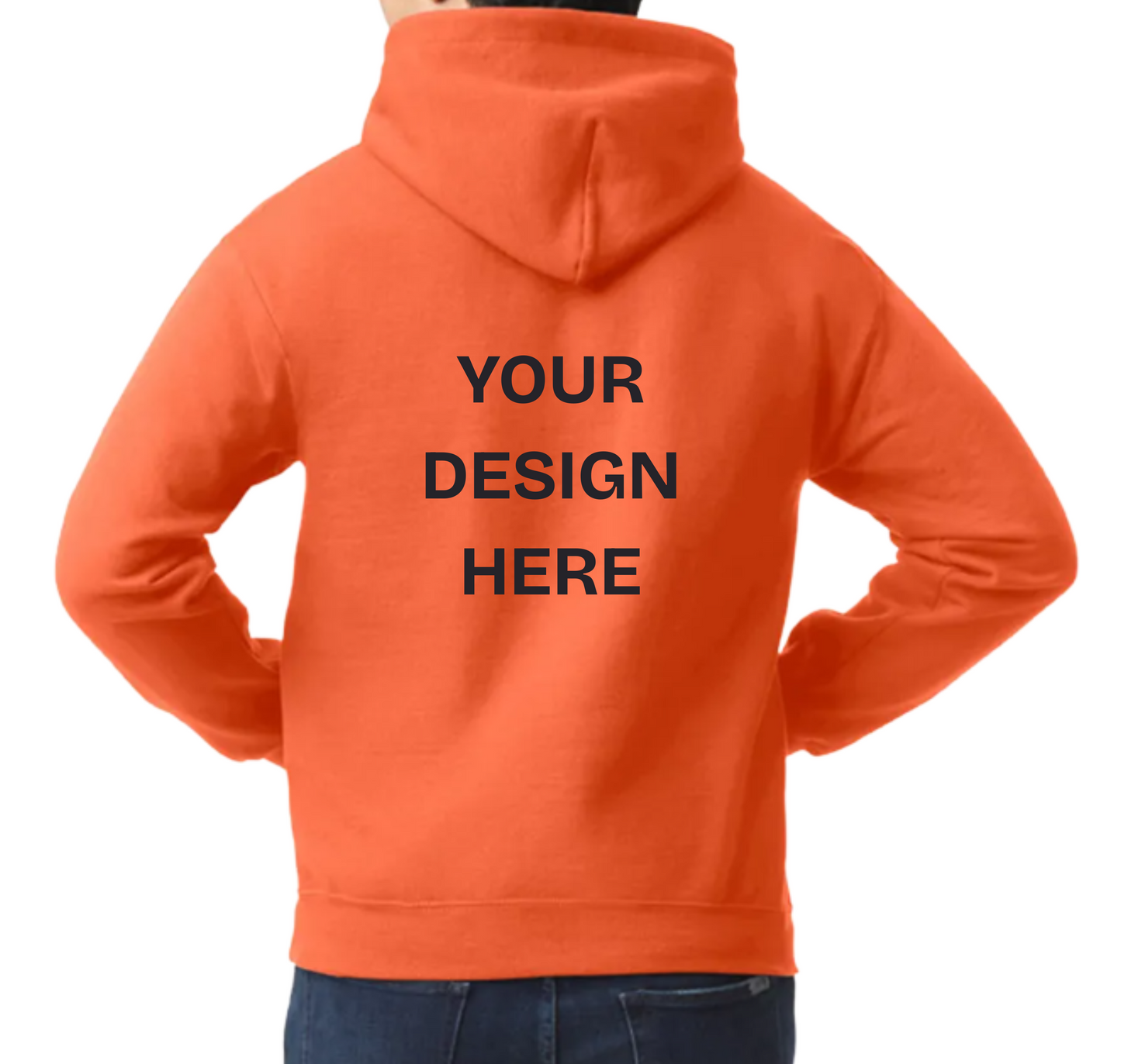 Custom Design Printed Hoodie (Design on back)