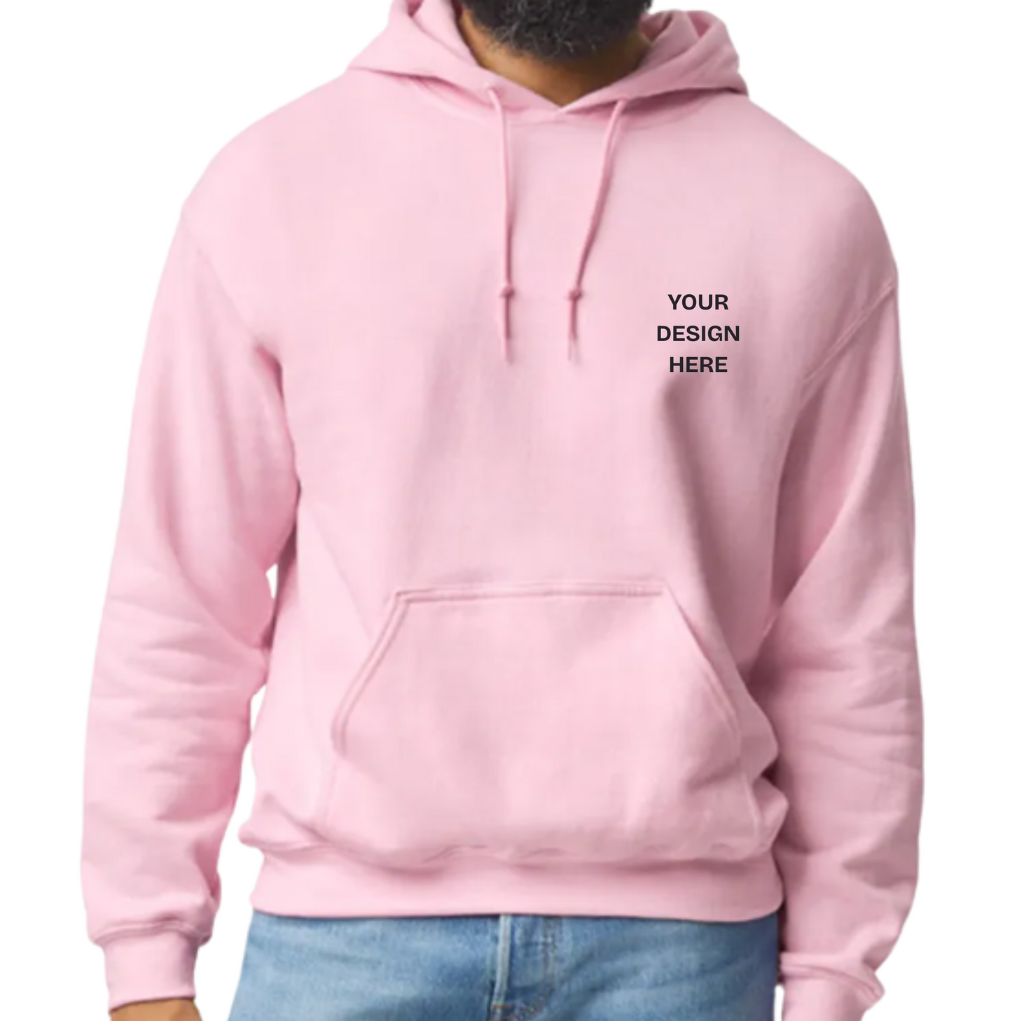 Custom Design Printed Hoodie (Design on front pocket area)