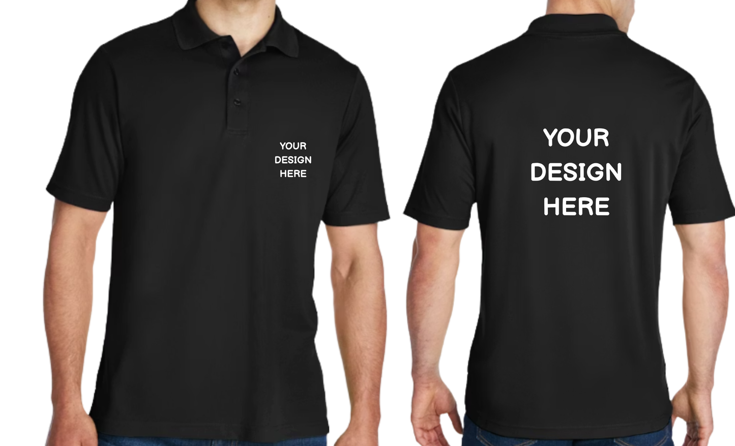 Custom design Dri fit Polo T-shirt (Print on front and Back)