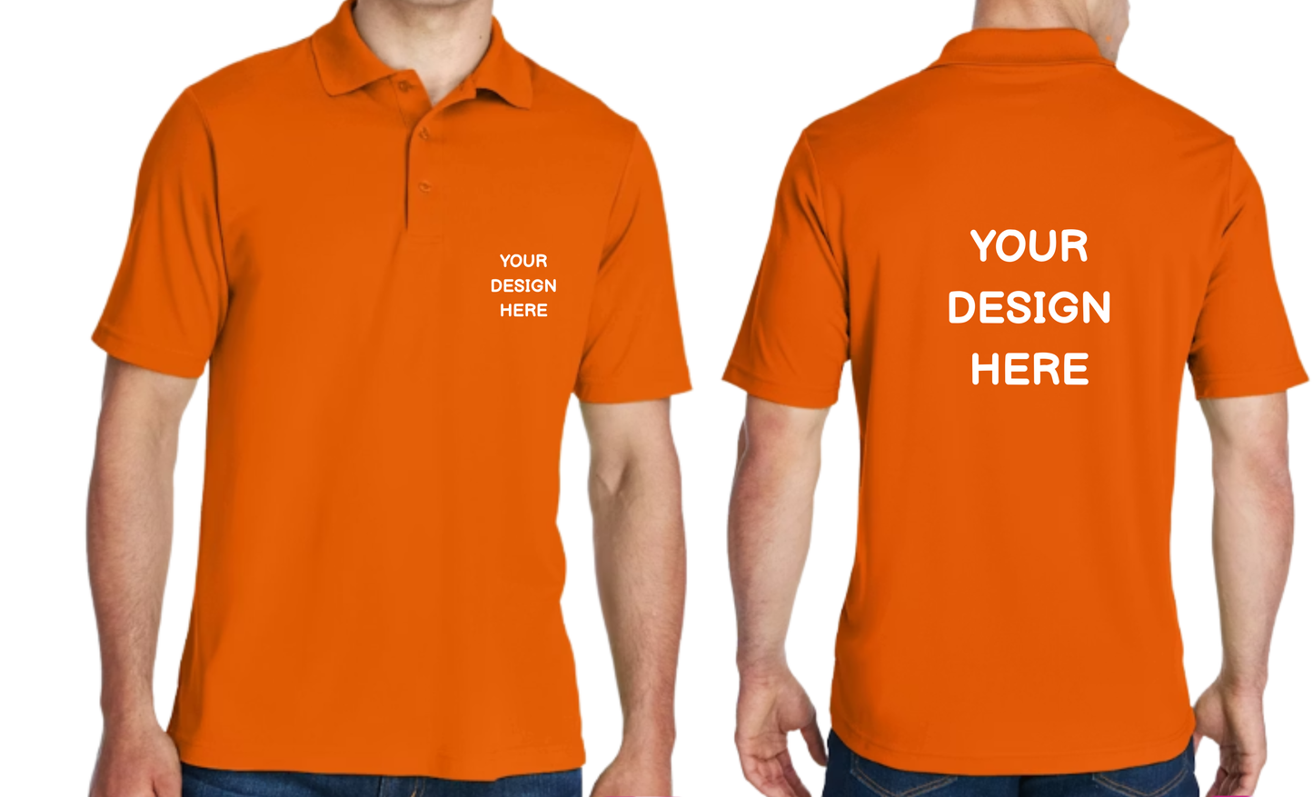 Custom design Dri fit Polo T-shirt (Print on front and Back)