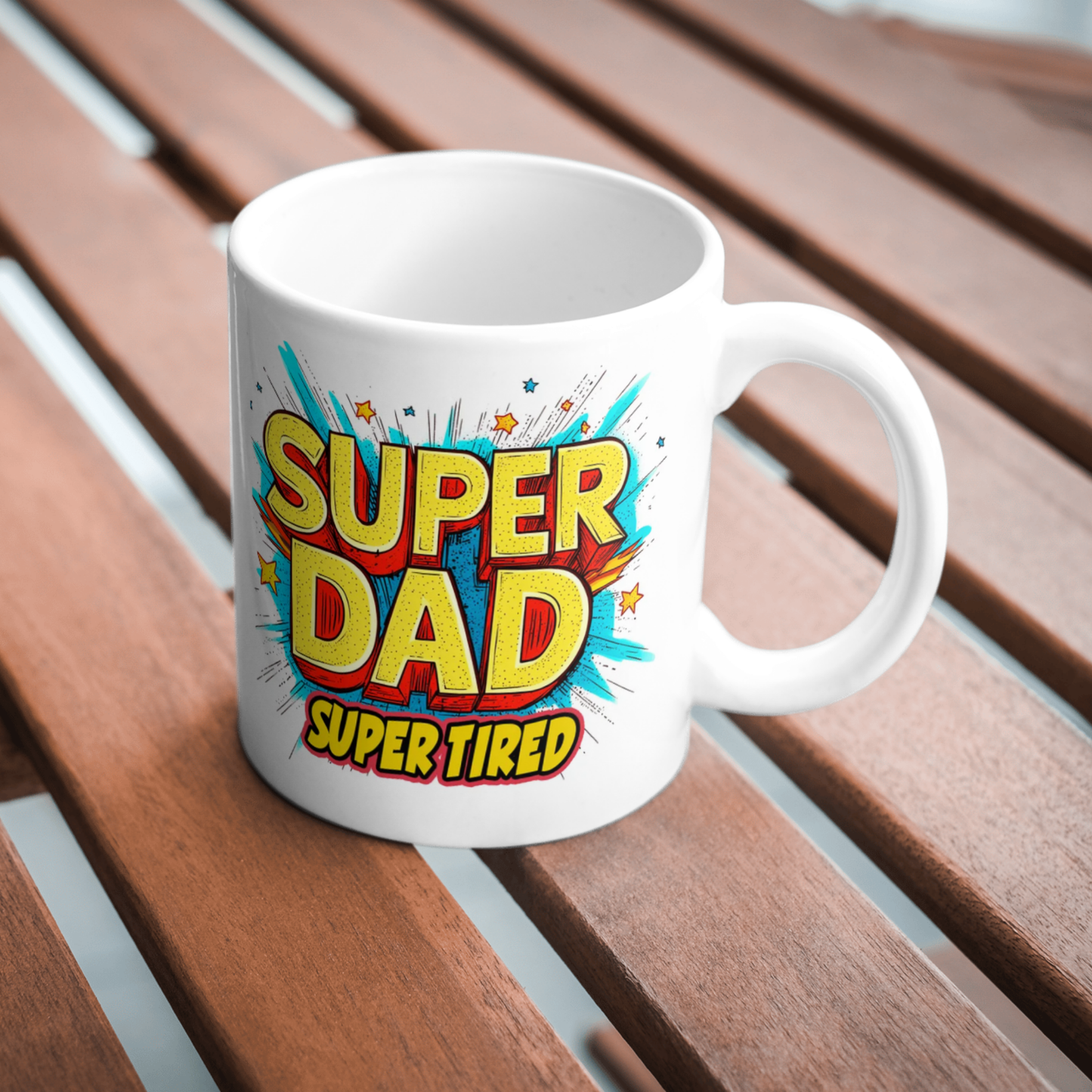 Super Dad Super Tired Ceramic Mug