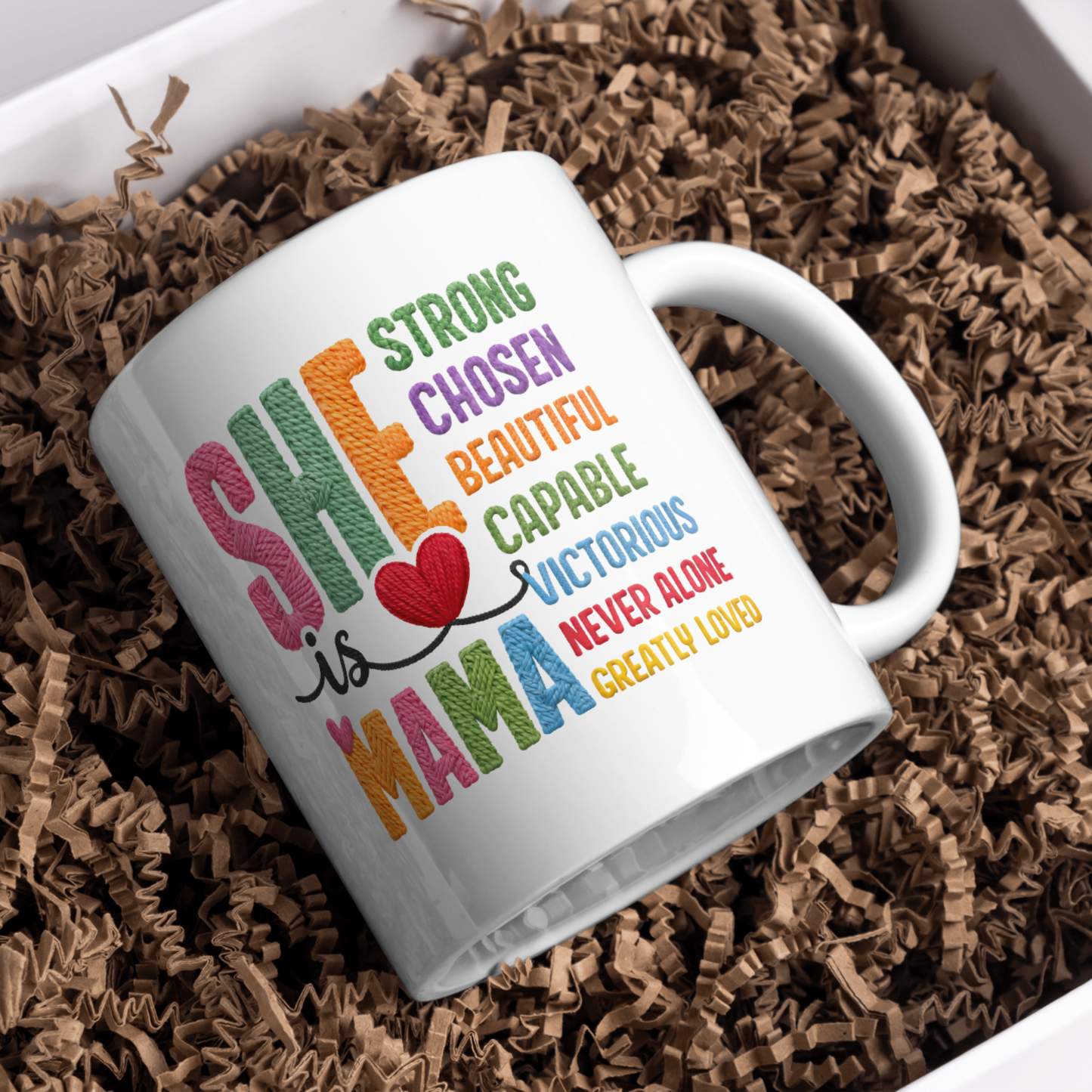 Mama Mug in Yarn design