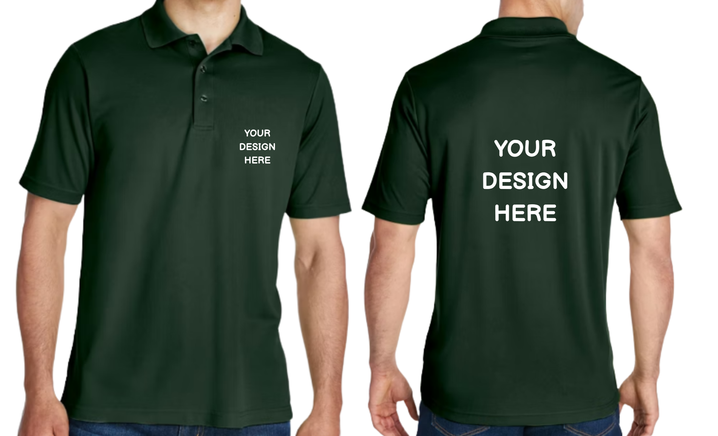 Custom design Dri fit Polo T-shirt (Print on front and Back)