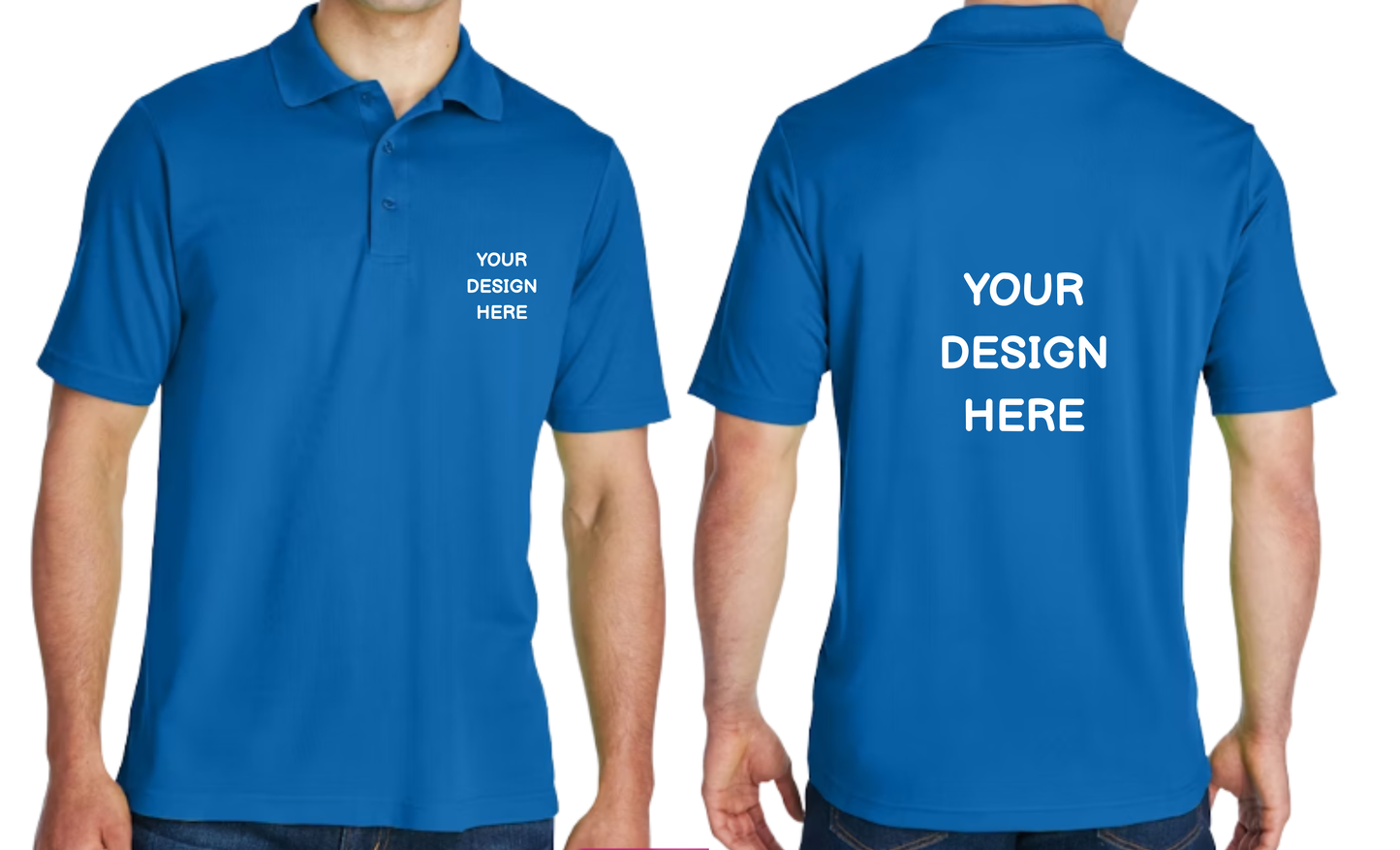 Custom design Dri fit Polo T-shirt (Print on front and Back)