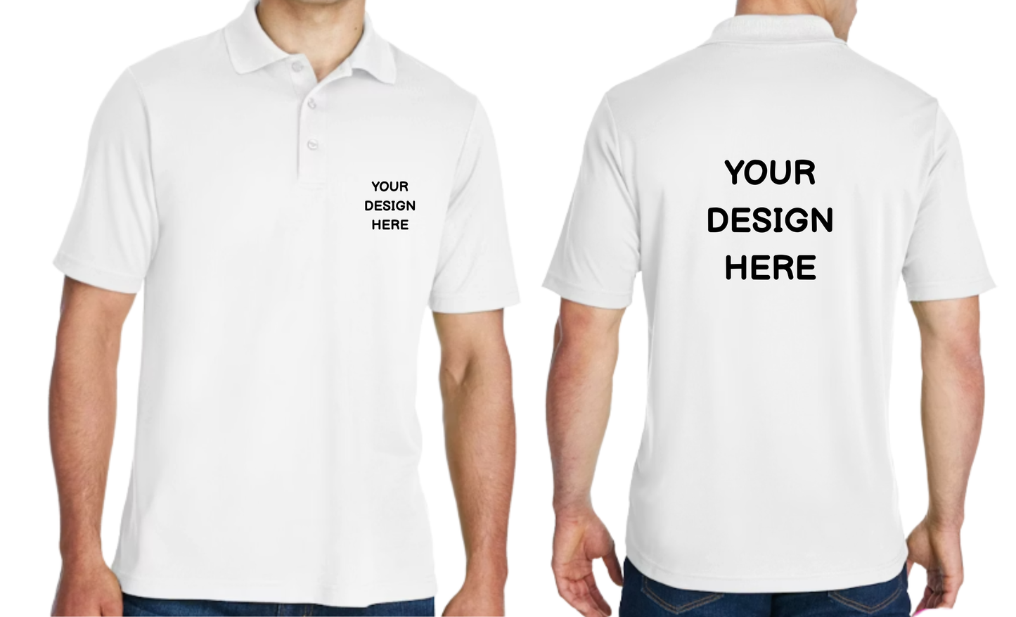 Custom design Dri fit Polo T-shirt (Print on front and Back)