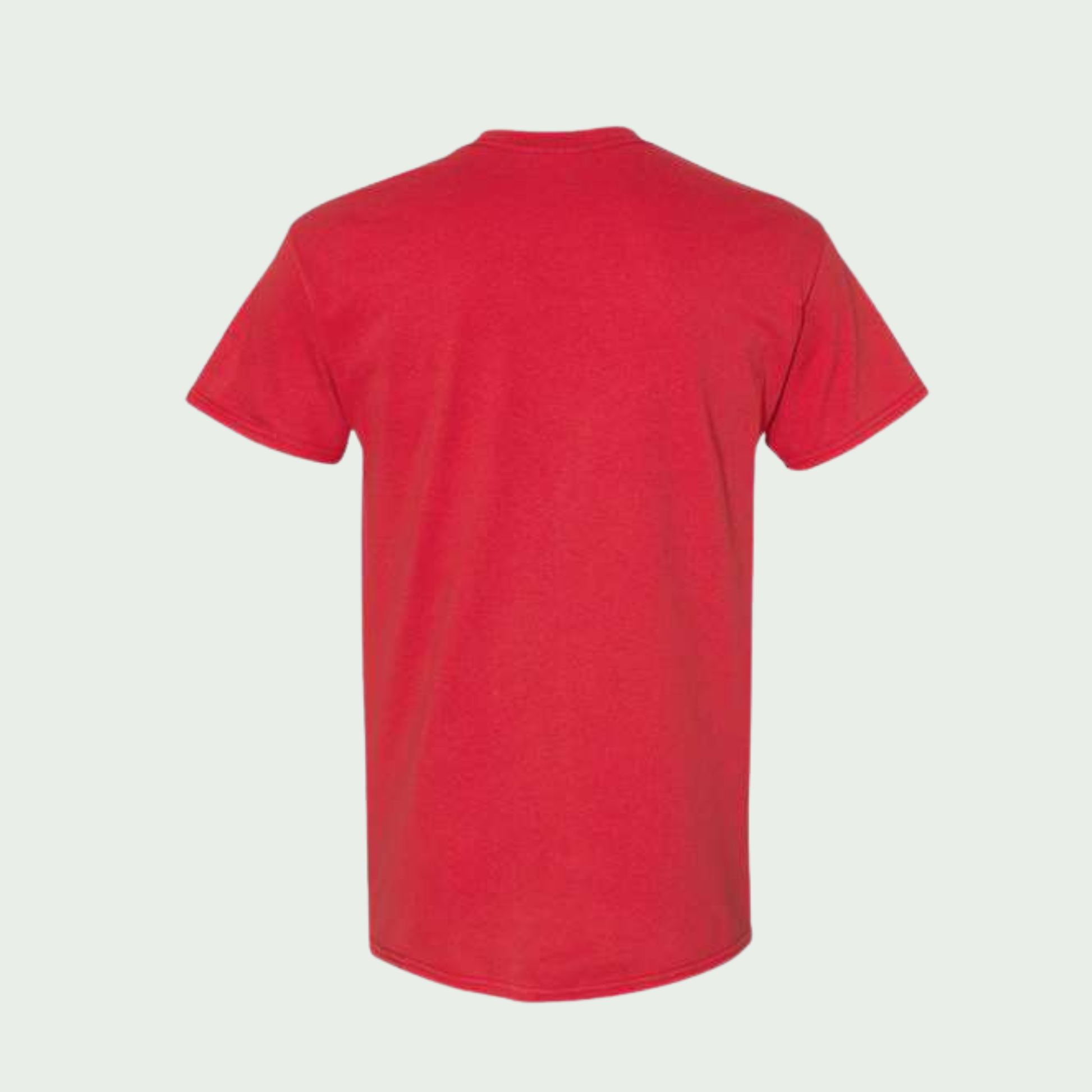 Red t-shirt on a light gray background
