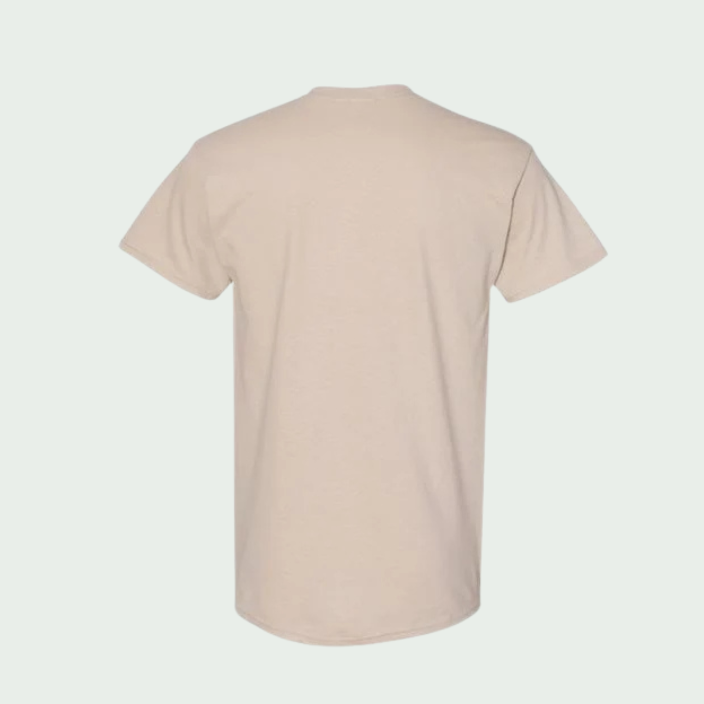 Sand t-shirt on a light gray background