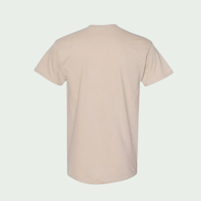 Sand t-shirt on a light gray background