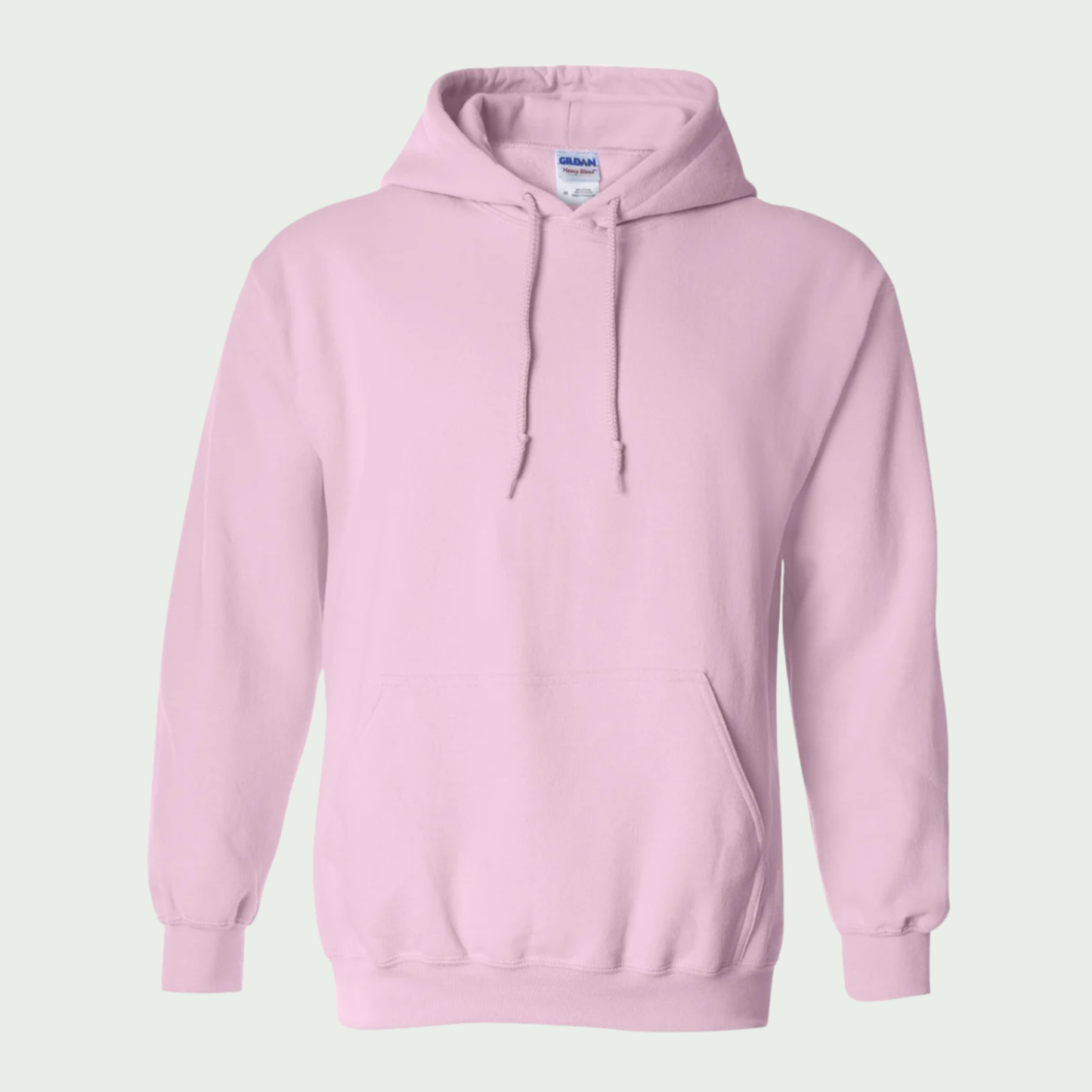 Pink hoodie on a light gray background