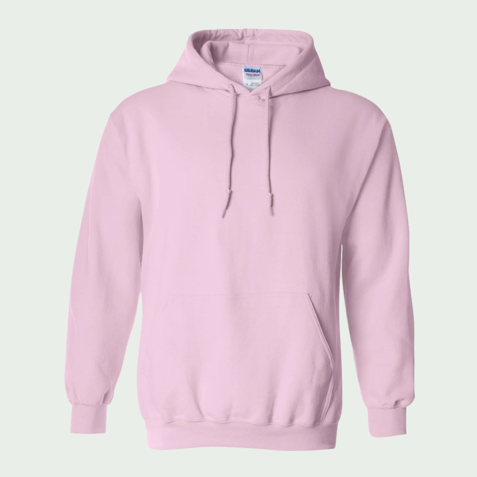 Pink hoodie on a light gray background