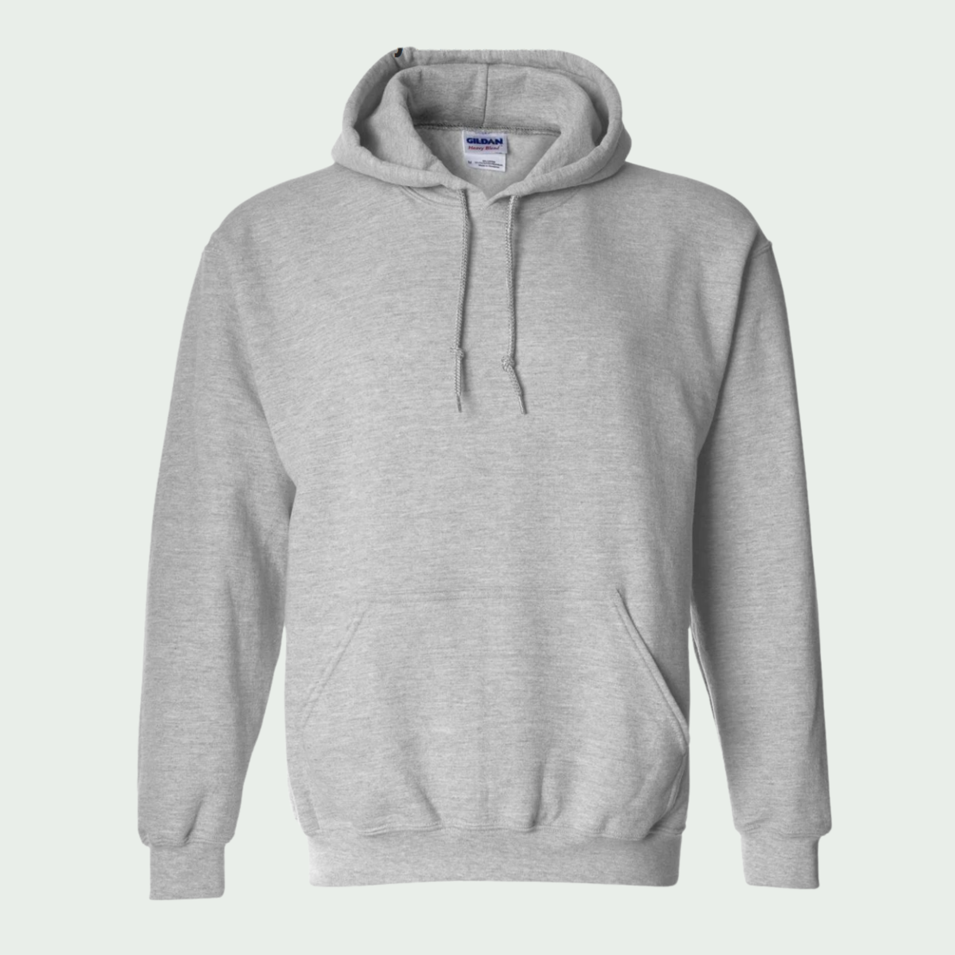 Gray hoodie on a light gray background
