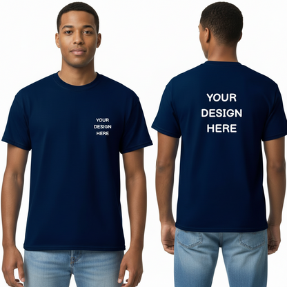 Custom design T-Shirt, Print on front pocket area and Back