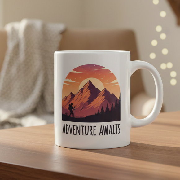 printed 12 oz mug white